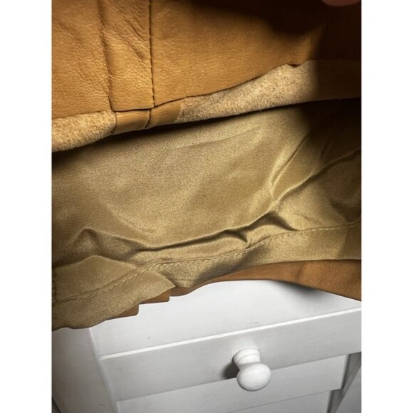 Oscar De La Renta Cognac Leather Pencil Skirt Women's Size 2 - Picture 3 of 11